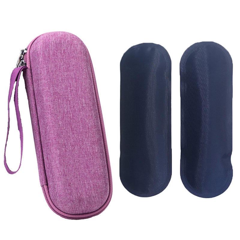 AMBEERT Insulin Case, Insulin Travel Case with 2 Ice Packs, Portable Medical Cooler Bag